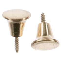 Ace Decorative Round Furniture Knob 5/8 in. D 1 in. Brass 2 pk