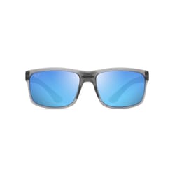 Maui Jim Pokowai Arch Unisex Translucent Matte Gray Frame Blue Hawaii Lens Polarized Sunglasses