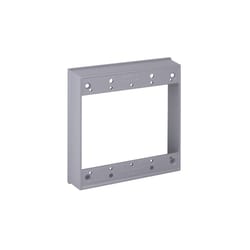 Bell 16 cu in Square Aluminum 2 gang Extension Ring Gray