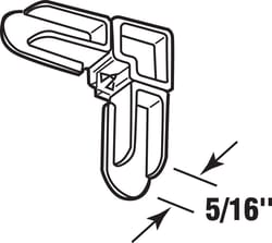 Prime-Line White Plastic 5/16 in. W X 3/4 in. L Screen Frame Corner 1 pk