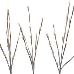 Celebrations LED Warm White Lighted Birch Twigs 32 in. Yard Decor