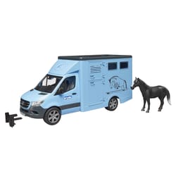 Bruder MB Sprinter Animal Transporter & Horse Multicolored