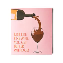 Two Left Feet Birthday Greeting Card Fine Wine