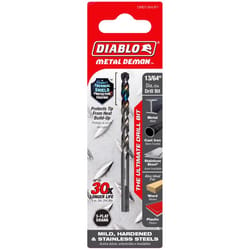 Diablo Metal Demon 13/64 in. X 3.4 in. L Stainless Steel Drill Bit 3-Flat Shank 1 pc