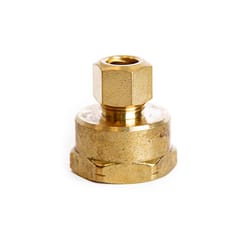 ATC 3/8 in. Compression X 3/4 in. D FPT Yellow Brass Coupling