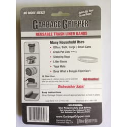 Garbage Gripper No Scent Trash Liner Bands Flat Top 2 pk