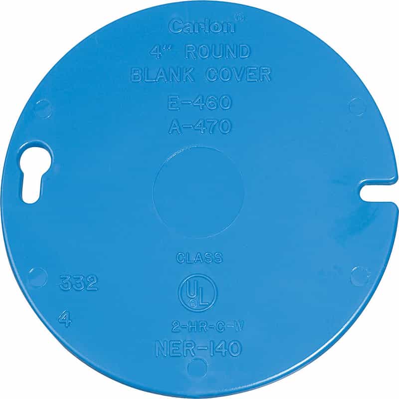 Carlon Round PVC 1 gang Flat Box Cover For Ceiling Boxes Ace Hardware