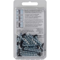 HILLMAN Bore-fast 3/16 in. D X 1-1/2 in. L Steel Pan Head Screw and Anchor 25 pc