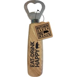 Open Road Brands Butcher Baker BBQ Maker Metal Manual Bottle Opener