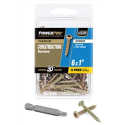 HILLMAN Power Pro No. 6 X 1 in. L Star Coarse Wood Screws 100 pk