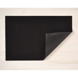 Chilewich 18 in. W X 28 in. L Black Solid Vinyl Door Mat