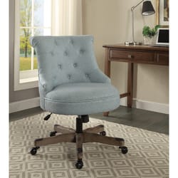 Linon Home Decor Blue Polyester Office Chair