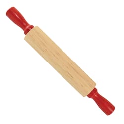 R&M International Corp International 9 in. L X 3 in. D Wood Rolling Pin Brown/Red