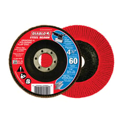 Diablo Steel Demon 4-1/2 in. D X 7/8 in. Zirconia Flap Disc 60 Grit 1 pk