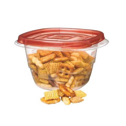 Rubbermaid 21 cups Clear/Red Food Storage Container 1 pk