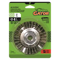 Gator 4 in. Coarse Knotted/Twisted Wire Wheel Brass Coated Steel 12500 rpm 1 pc