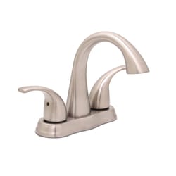 Huntington Brass Clover Satin Nickel Centerset Bathroom Sink Faucet 4 in.