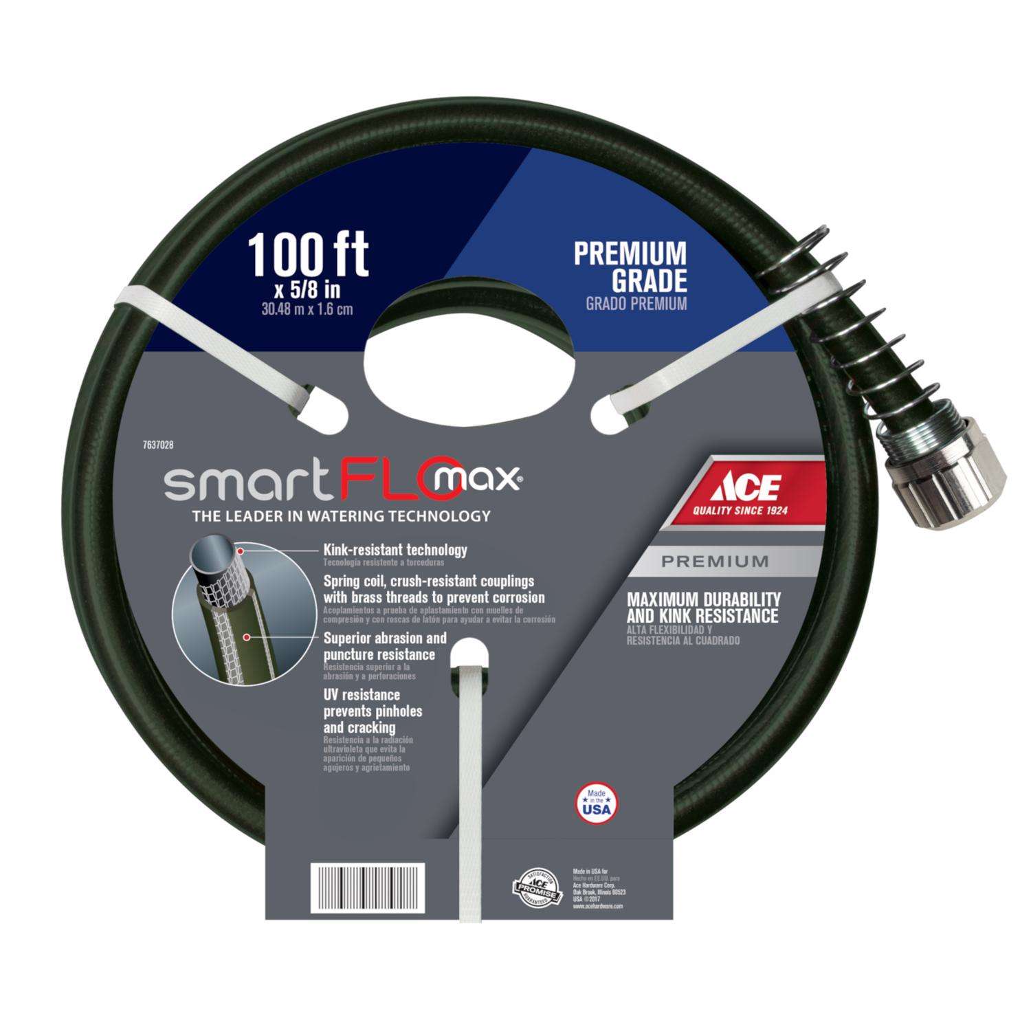 Ace SmartFLO 5/8 in. D X 100 ft. L Premium Grade Garden Hose Ace Hardware