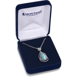 Montana Silversmiths Women's Tied & True Silver/Turquoise Necklace Water Resistant