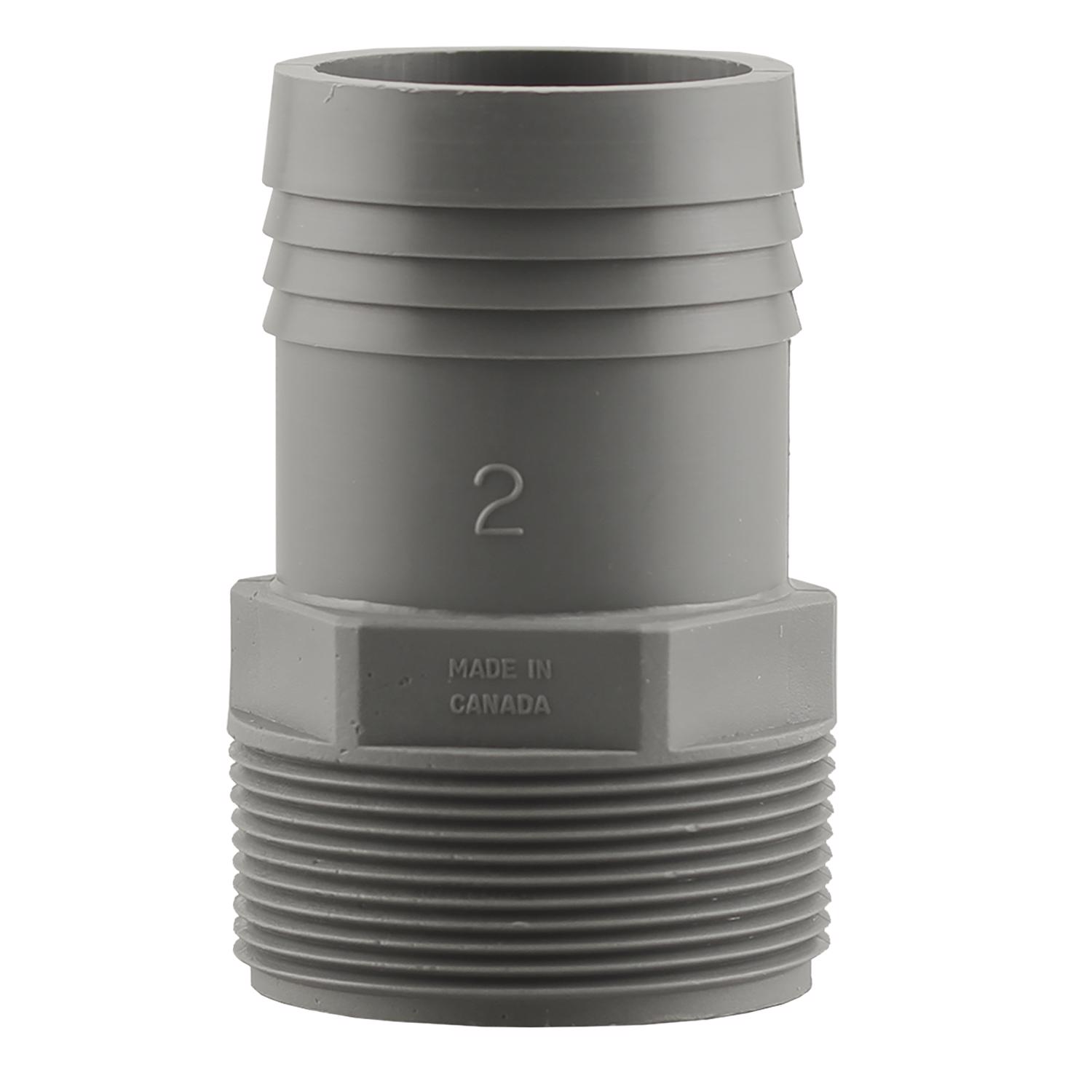 Boshart Industries 2 in. MPT in. X 2 in. D Insert Polypropylene Male ...