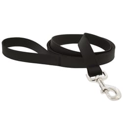 LupinePet Splash Jet Black BioThane Dog Leash One Size Fits All