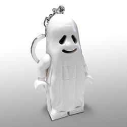 LEGO Plastic White Ghost Keychain w/LED Light