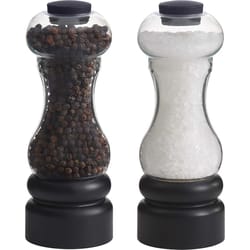 Trudeau Black/Clear Acrylic Salt & Pepper Mills