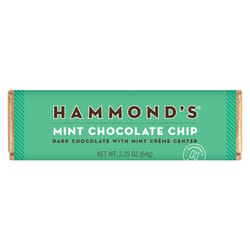 Hammond's Candies Mint Chocolate Chip Dark Chocolate Candy Bar 2.25 oz