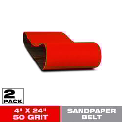 Diablo 24 in. L X 4 in. W Premium Zirconium Blend Sanding Belt 80 Grit Medium 2 pk