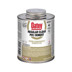 Oatey Clear Cement For PVC 16 oz