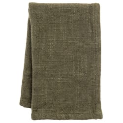 Karma Green Linen Napkin Set 18 in. L X 18 in. W