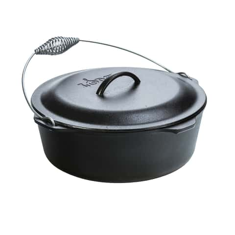 Lodge Cast Iron Dutch Oven 7 Quart, Black