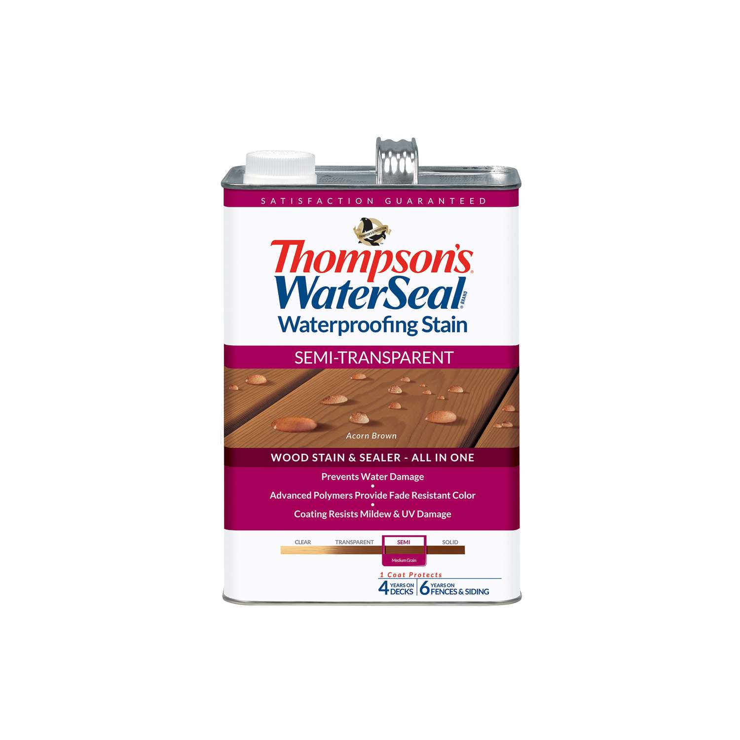 Thompson's WaterSeal SemiTransparent Acorn Brown Waterproofing Wood
