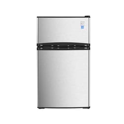 Avanti 3.1 cu ft Black/Silver Stainless Steel Compact Refrigerator 320 W