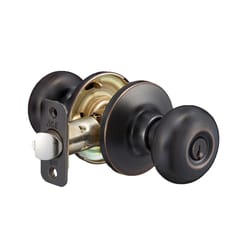 Ace Colonial Knob Oil Rubbed Bronze Entry Door Knob KW1 1-3/4 in.