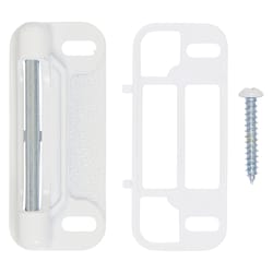 Ace 2-5/8 in. D X 2-5/8 in. L White Steel Screen/Storm Door Strike 1 pk