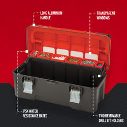 CRAFTSMAN Pro 26-in Red Plastic Lockable Tool Box in the Portable Tool  Boxes department at