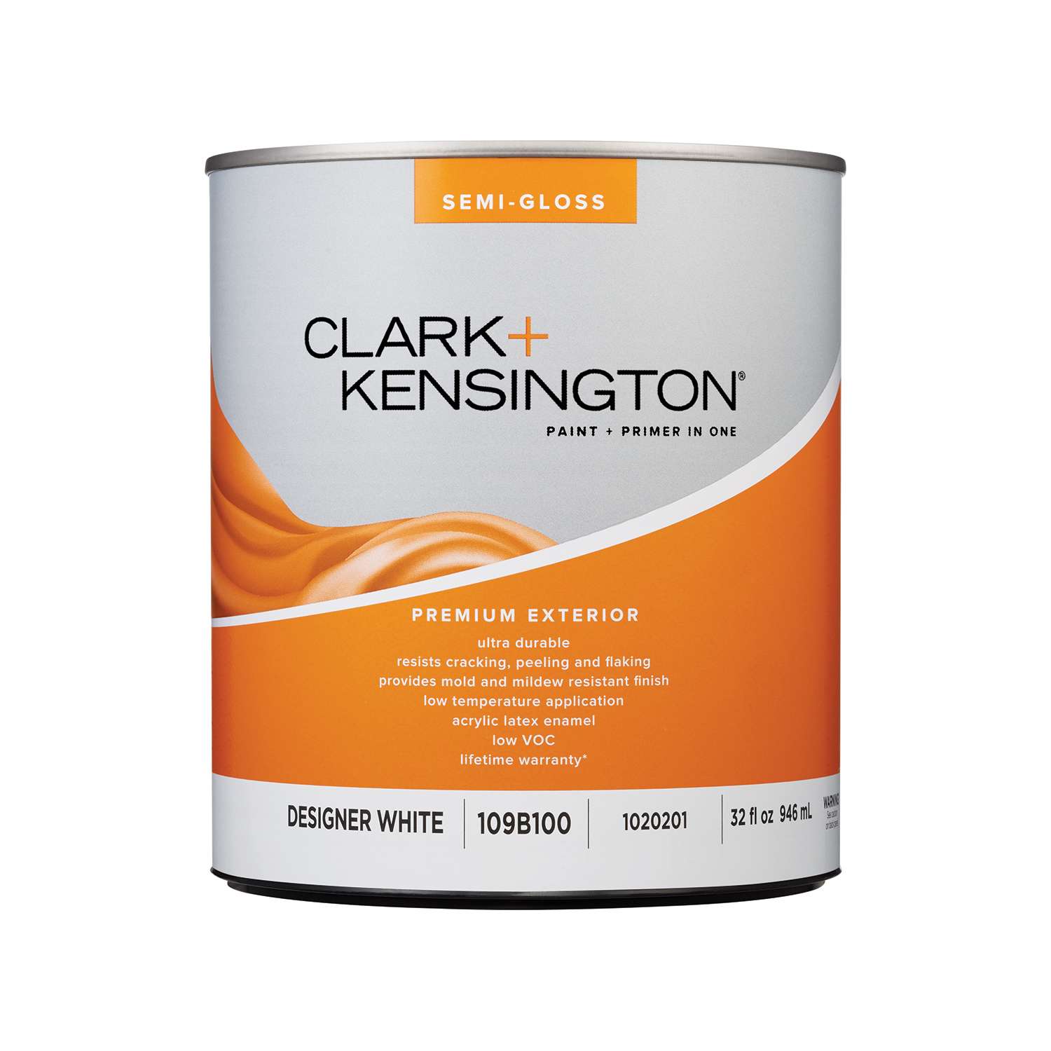 Clark+Kensington SemiGloss Designer White Premium Paint Exterior 1 qt Ace Hardware