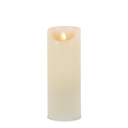 Gerson LED Bisque Flamless Pillar Candle Indoor Christmas Decor 8 in.