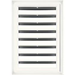 Builders Edge 12 in. W X 18 in. L White Copolymer Gable Vent
