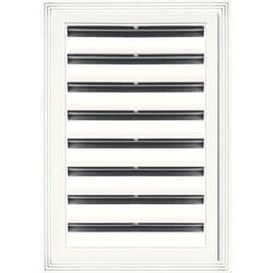 Builders Edge 12 in. W X 18 in. L White Copolymer Gable Vent