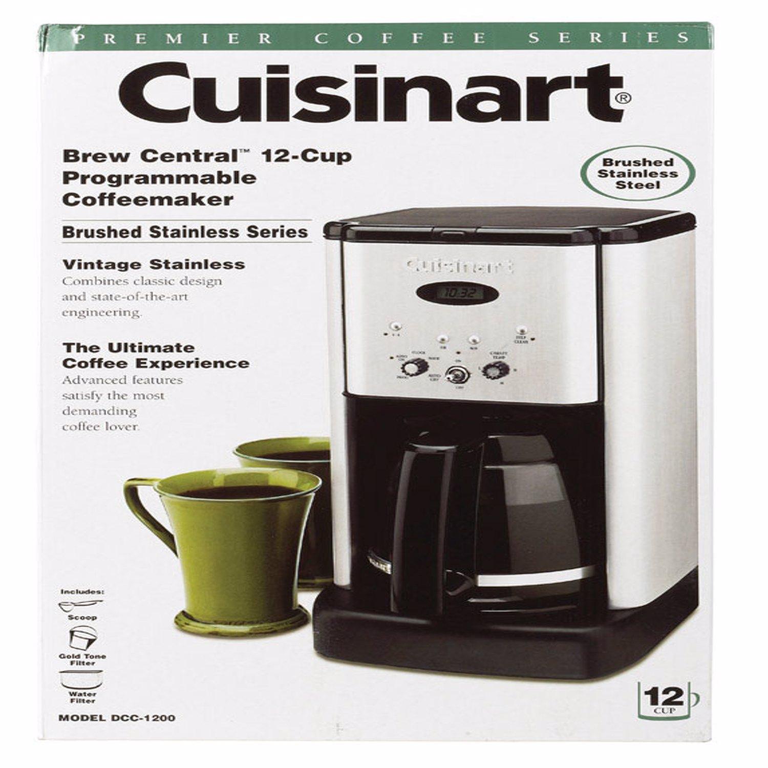 Cuisinart Brew Central 12 cups Black/Silver Coffee Maker Mfr