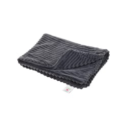 HuggleHounds Scout Blankie Gray Plush Blanket 30 x 40 in. 1 pk