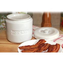 Fox Run White Porcelain Grease Storage Container