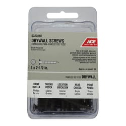 Ace No. 8 wire X 2-1/2 in. L Phillips Drywall Screws 50 pk