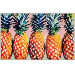 Olivia's Home 22 in. W X 32 in. L Multi-Color Tropical Pineapples Polyester Accent Rug