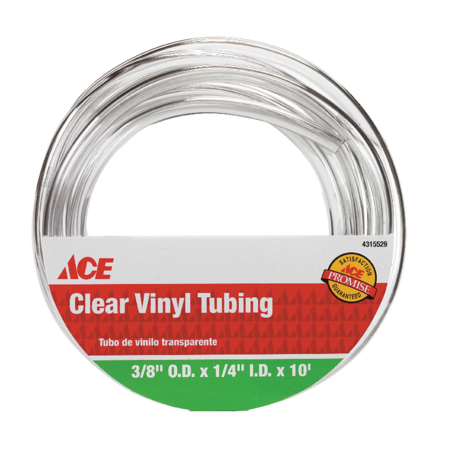 Abbott Rubber Co Inc T10006003 Vinyl Tubing 1/4" 0.64 cm x 10' 