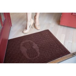 Entryways 22 in. W X 35 in. L Brown Pineapple Polypropylene Door Mat