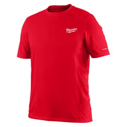 Milwaukee Workskin M Short Sleeve Men's Crew Neck Red Lightweight Performance Tee Shirt