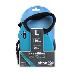 Alcott Blue Plastic Dog Retractable Leash Large